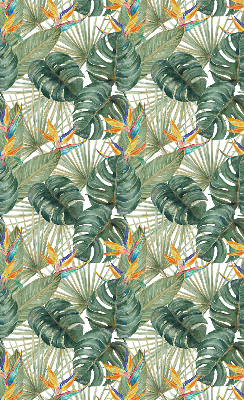 Binnengordijn met tropische planten