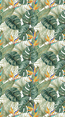 Binnengordijn met tropische planten