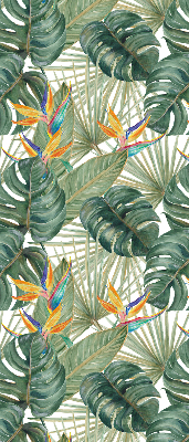 Binnengordijn met tropische planten