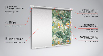 Binnengordijn met tropische planten