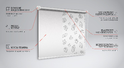 Stoffen rolgordijn met geometrische vormen