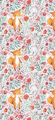 Stoffen rolgordijn met dieren- en plantenmotief