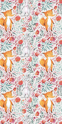Stoffen rolgordijn met dieren- en plantenmotief