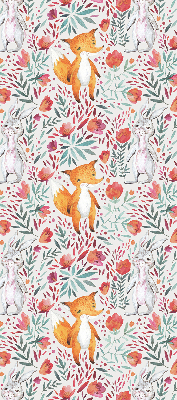 Stoffen rolgordijn met dieren- en plantenmotief