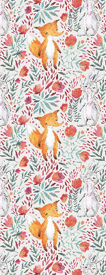 Stoffen rolgordijn met dieren- en plantenmotief
