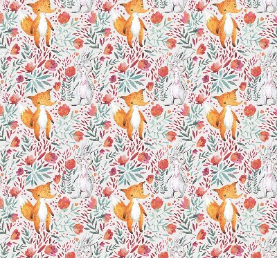 Stoffen rolgordijn met dieren- en plantenmotief