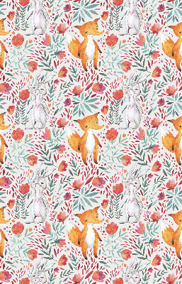 Stoffen rolgordijn met dieren- en plantenmotief