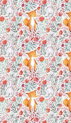 Stoffen rolgordijn met dieren- en plantenmotief