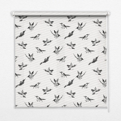 Binnengordijn met vogels