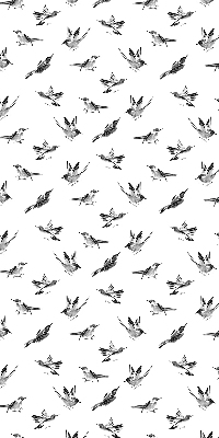 Binnengordijn met vogels