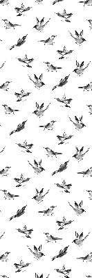 Binnengordijn met vogels