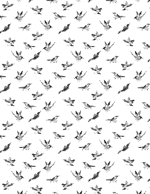 Binnengordijn met vogels