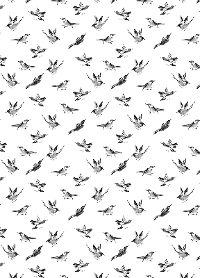 Binnengordijn met vogels