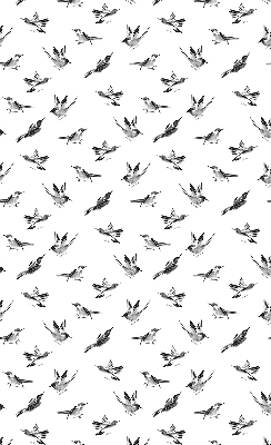 Binnengordijn met vogels