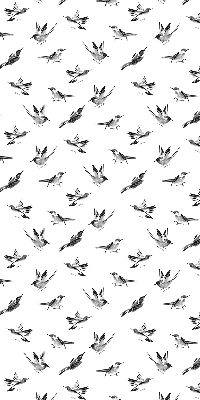 Binnengordijn met vogels