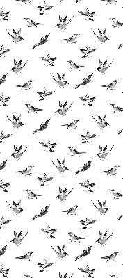 Binnengordijn met vogels