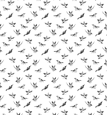 Binnengordijn met vogels