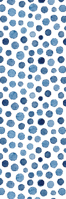 Binnengordijn met blauwe stippen