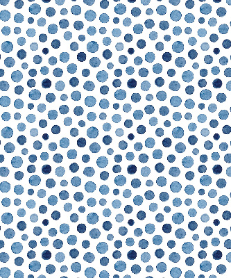 Binnengordijn met blauwe stippen