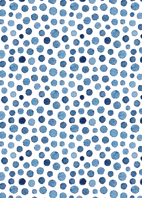 Binnengordijn met blauwe stippen