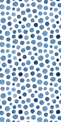 Binnengordijn met blauwe stippen