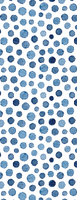 Binnengordijn met blauwe stippen