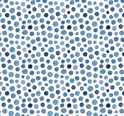 Binnengordijn met blauwe stippen