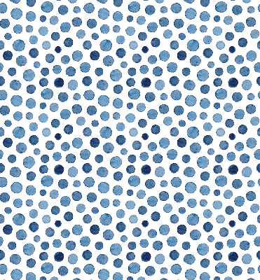 Binnengordijn met blauwe stippen