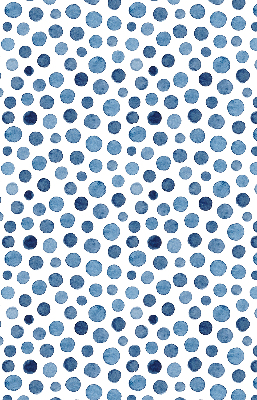 Binnengordijn met blauwe stippen