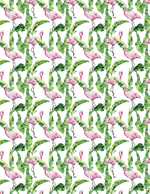 Rolgordijn voor balkondeur met flamingo’s tussen de bladeren