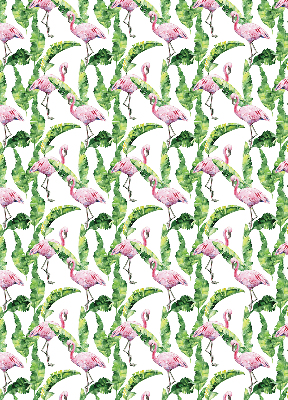 Rolgordijn voor balkondeur met flamingo’s tussen de bladeren