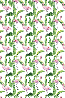 Rolgordijn voor balkondeur met flamingo’s tussen de bladeren