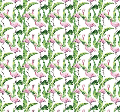 Rolgordijn voor balkondeur met flamingo’s tussen de bladeren