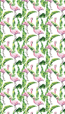 Rolgordijn voor balkondeur met flamingo’s tussen de bladeren