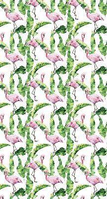 Rolgordijn voor balkondeur met flamingo’s tussen de bladeren