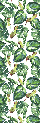 Binnenrolgordijn voor raam met tropische plantenprint
