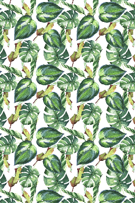 Binnenrolgordijn voor raam met tropische plantenprint