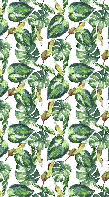 Binnenrolgordijn voor raam met tropische plantenprint