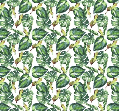 Binnenrolgordijn voor raam met tropische plantenprint