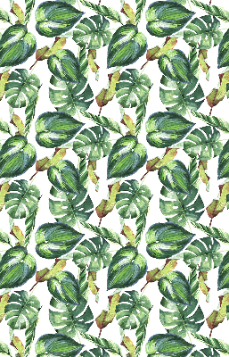 Binnenrolgordijn voor raam met tropische plantenprint