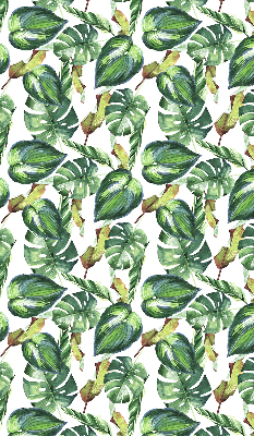 Binnenrolgordijn voor raam met tropische plantenprint