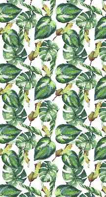 Binnenrolgordijn voor raam met tropische plantenprint