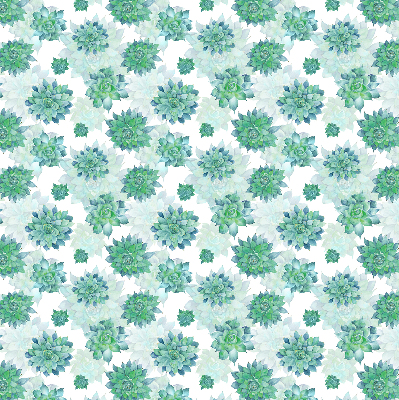 Binnenrolgordijn voor raam in groene bloemenprint