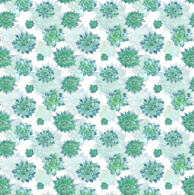 Binnenrolgordijn voor raam in groene bloemenprint