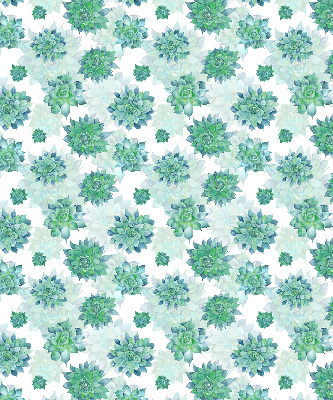 Binnenrolgordijn voor raam in groene bloemenprint
