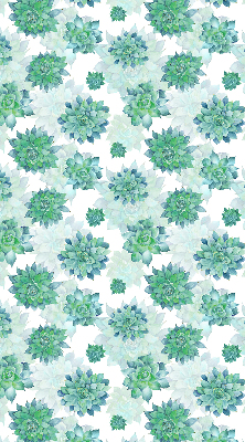 Binnenrolgordijn voor raam in groene bloemenprint