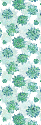 Binnenrolgordijn voor raam in groene bloemenprint