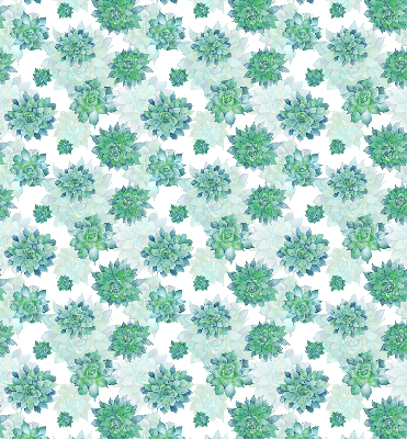Binnenrolgordijn voor raam in groene bloemenprint