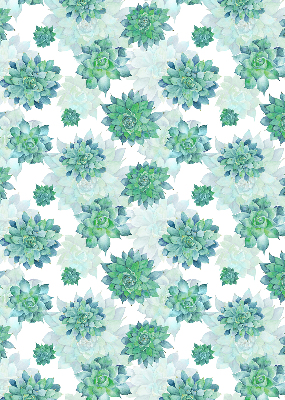Binnenrolgordijn voor raam in groene bloemenprint