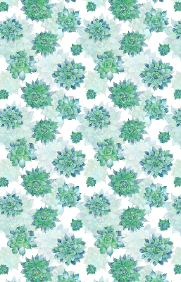 Binnenrolgordijn voor raam in groene bloemenprint